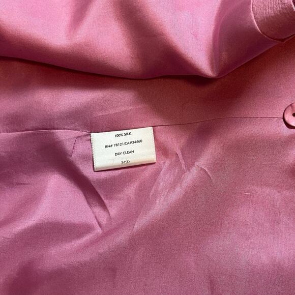 Eileen Fisher Lavender Purple Blazer Button Soft Top 100% Silk Size PP 0-2 - Picture 8 of 13